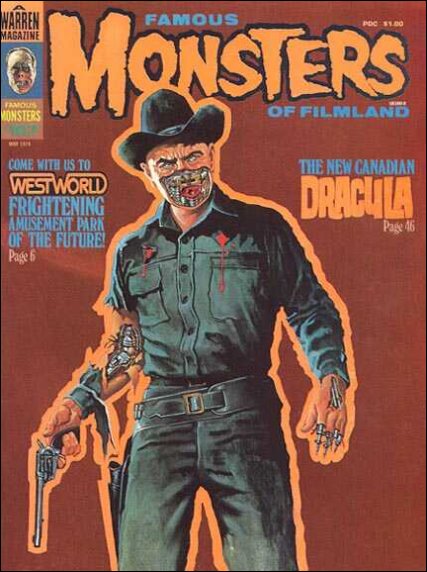 FAMOUS MONSTERS OF FILMLAND magazine side cover Issue 107  1974