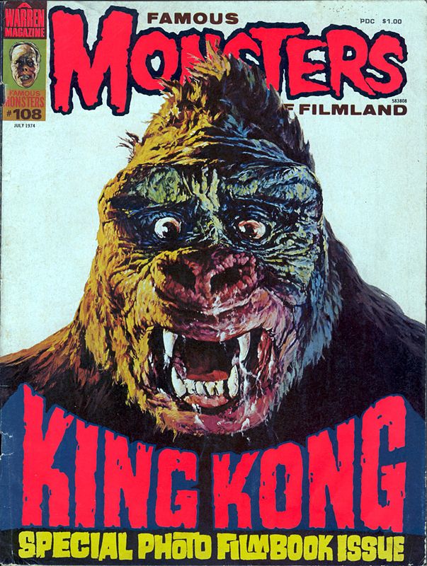 FAMOUS MONSTERS OF FILMLAND magazine side cover Issue 108  1974