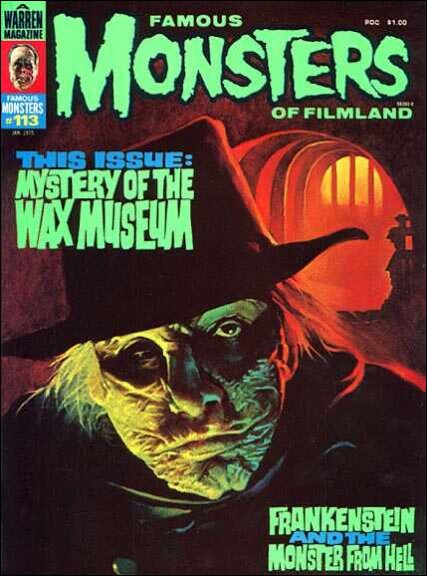 FAMOUS MONSTERS OF FILMLAND magazine side cover Issue 113  1975