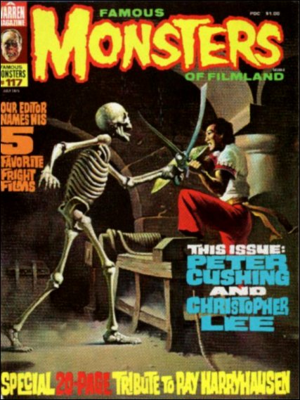 FAMOUS MONSTERS OF FILMLAND magazine side cover Issue 117  1975