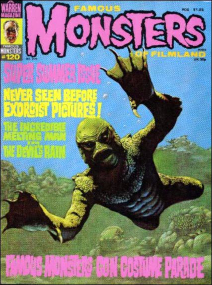 FAMOUS MONSTERS OF FILMLAND magazine side cover Issue 120  1975