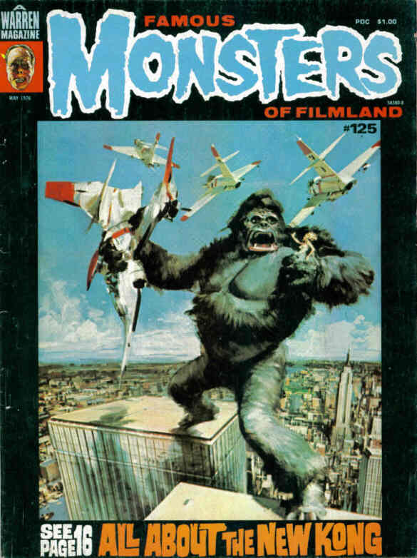 FAMOUS MONSTERS OF FILMLAND magazine side cover Issue 125 May 1976