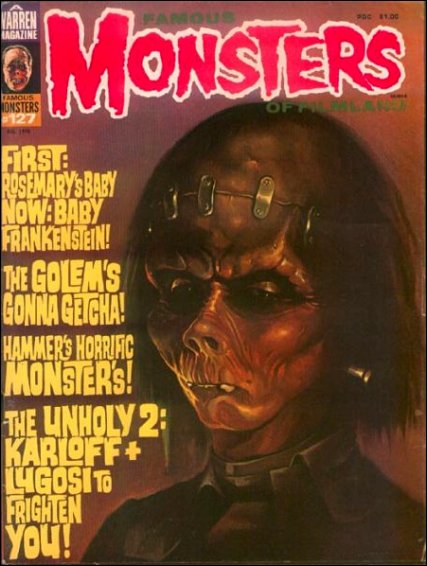 FAMOUS MONSTERS OF FILMLAND magazine side cover Issue 127  1976
