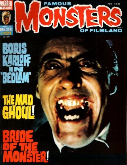 FAMOUS MONSTERS OF FILMLAND magazine side cover Issue 131  1977