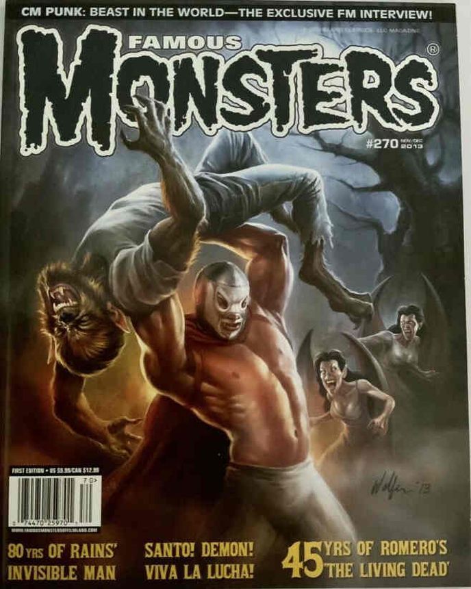 FAMOUS MONSTERS OF FILMLAND magazine side cover Issue 270 November/December 2013