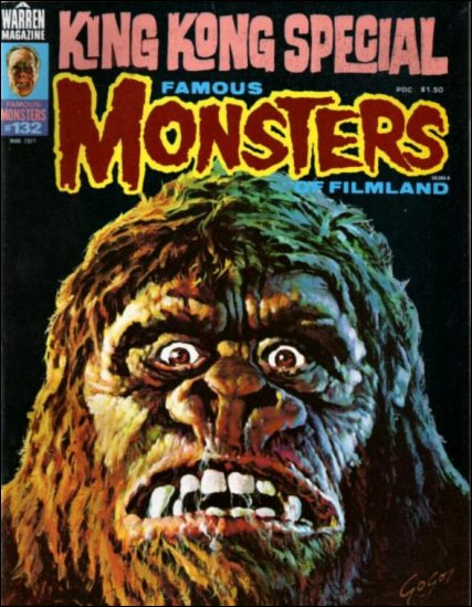 FAMOUS MONSTERS OF FILMLAND magazine side cover Issue 132  1977