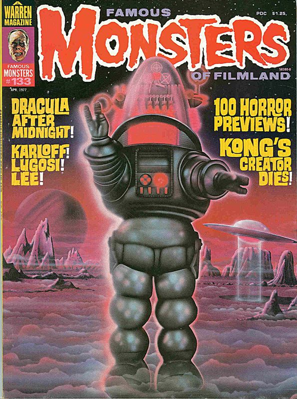 FAMOUS MONSTERS OF FILMLAND magazine side cover Issue 133  1977