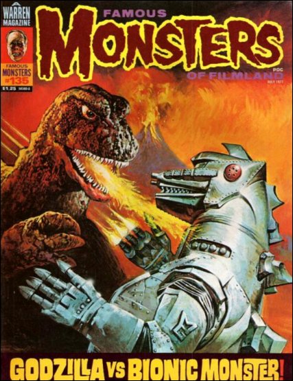 FAMOUS MONSTERS OF FILMLAND magazine side cover Issue 135  1977