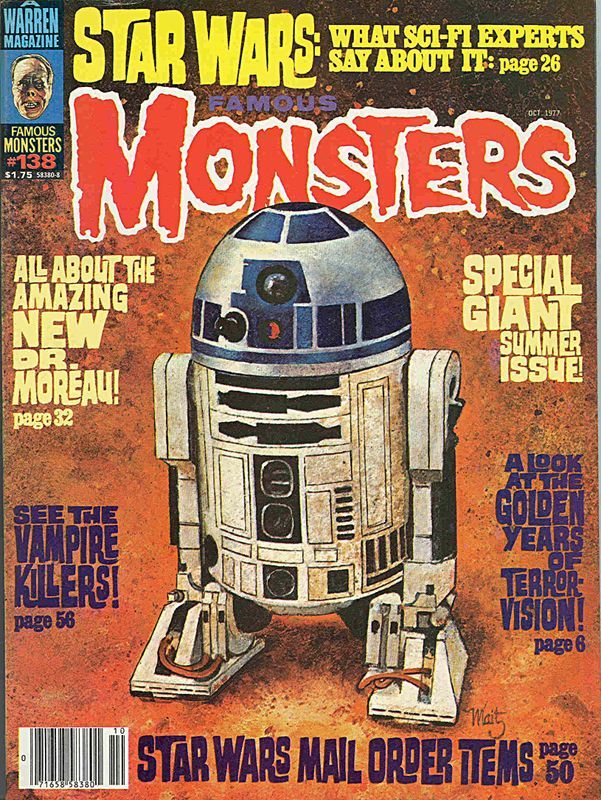 FAMOUS MONSTERS OF FILMLAND magazine side cover Issue 138  1977