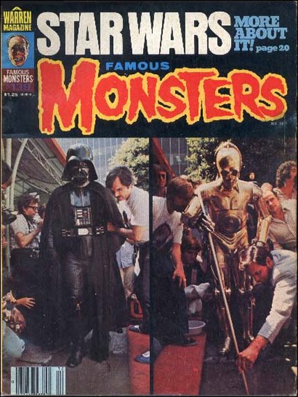FAMOUS MONSTERS OF FILMLAND magazine side cover Issue 139  1977