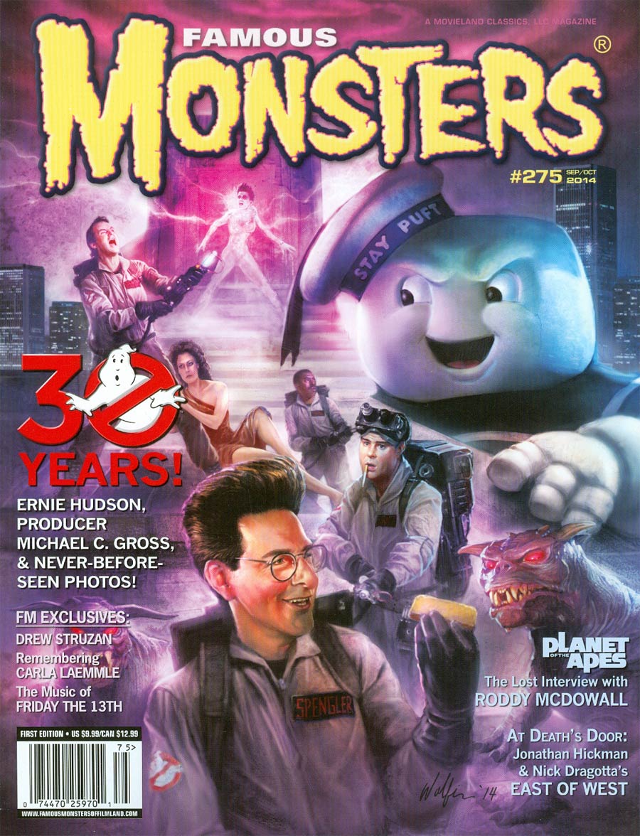FAMOUS MONSTERS OF FILMLAND magazine side cover Issue 275 September/October 2014