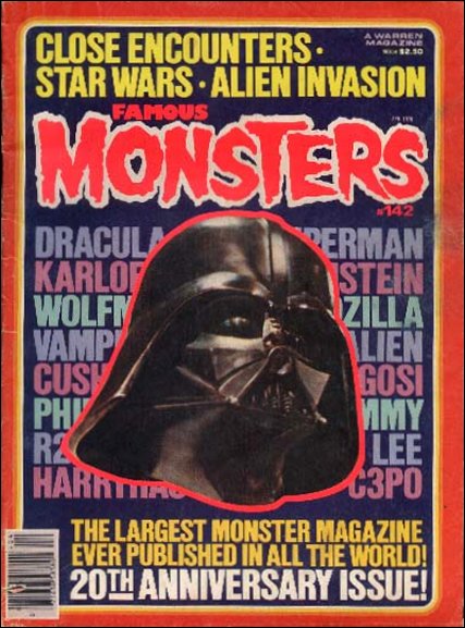 FAMOUS MONSTERS OF FILMLAND magazine side cover Issue 142 April 1978