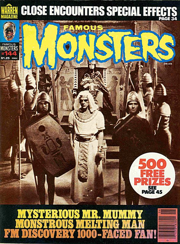FAMOUS MONSTERS OF FILMLAND magazine side cover Issue 144 June 1978