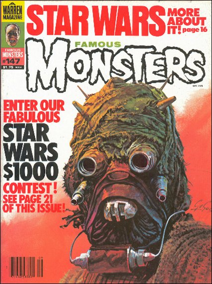 FAMOUS MONSTERS OF FILMLAND magazine side cover Issue 147 September 1978