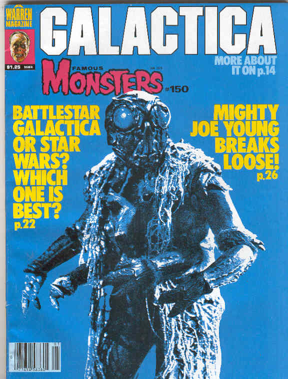 FAMOUS MONSTERS OF FILMLAND magazine side cover Issue 150  1979