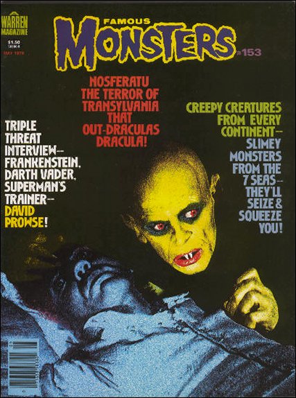 FAMOUS MONSTERS OF FILMLAND magazine side cover Issue 153 May 1979