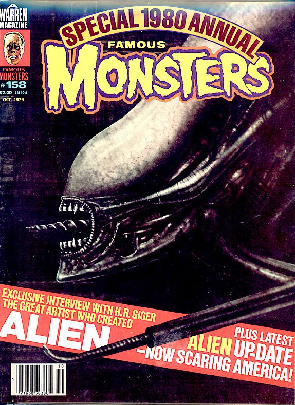 FAMOUS MONSTERS OF FILMLAND magazine side cover Issue 158 October 1979