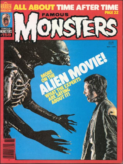 FAMOUS MONSTERS OF FILMLAND magazine side cover Issue 159 November 1979