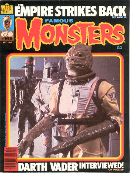 FAMOUS MONSTERS OF FILMLAND magazine side cover Issue 165 July 1980