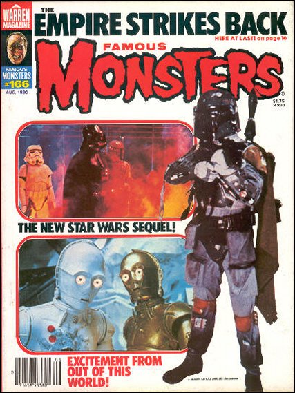 FAMOUS MONSTERS OF FILMLAND magazine side cover Issue 166 August 1980
