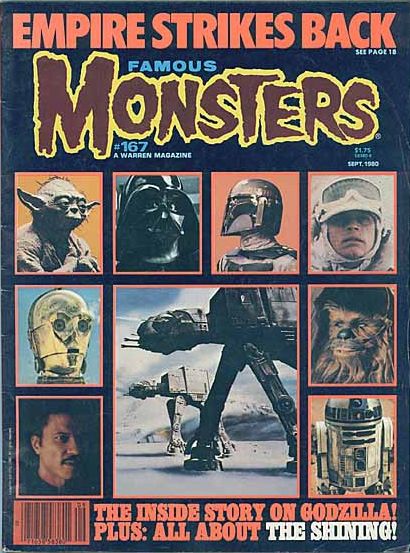 FAMOUS MONSTERS OF FILMLAND magazine side cover Issue 167 September 1980