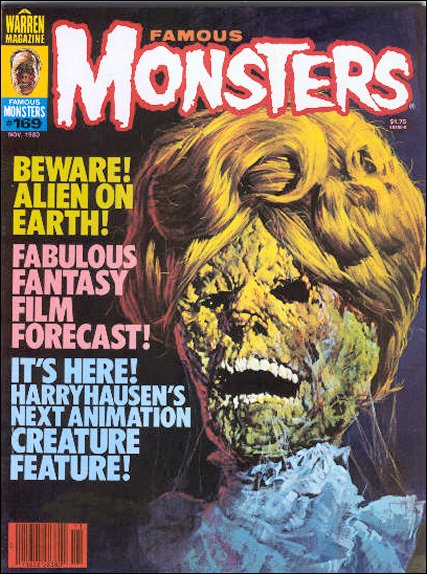 FAMOUS MONSTERS OF FILMLAND magazine side cover Issue 169 November 1980