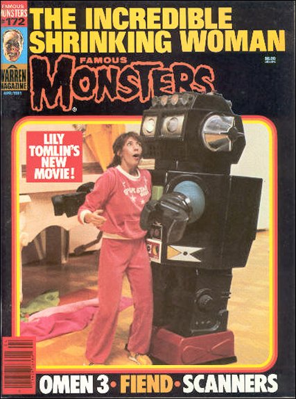 FAMOUS MONSTERS OF FILMLAND magazine side cover Issue 172 April 1981