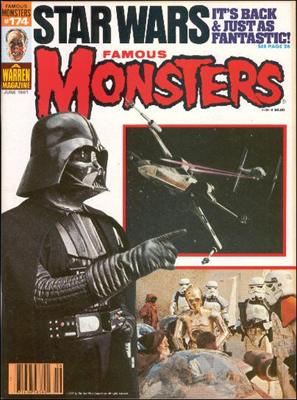 FAMOUS MONSTERS OF FILMLAND magazine side cover Issue 174 June 1981