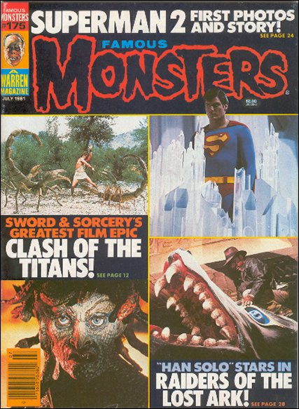 FAMOUS MONSTERS OF FILMLAND magazine side cover Issue 175 July 1981