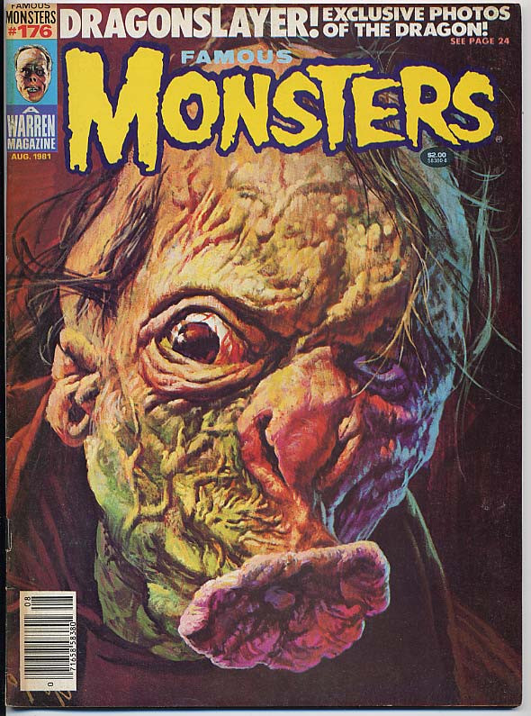 FAMOUS MONSTERS OF FILMLAND magazine side cover Issue 176 August 1981