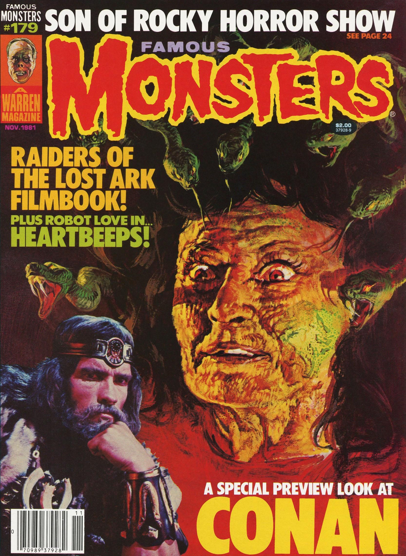 FAMOUS MONSTERS OF FILMLAND magazine side cover Issue 179 November 1981