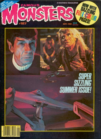 FAMOUS MONSTERS OF FILMLAND magazine side cover Issue 187 September 1982