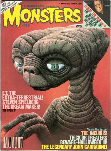 FAMOUS MONSTERS OF FILMLAND magazine side cover Issue 189  1982