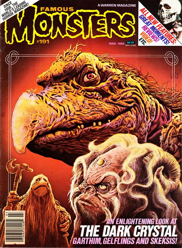 FAMOUS MONSTERS OF FILMLAND magazine side cover Issue 191 March 1983