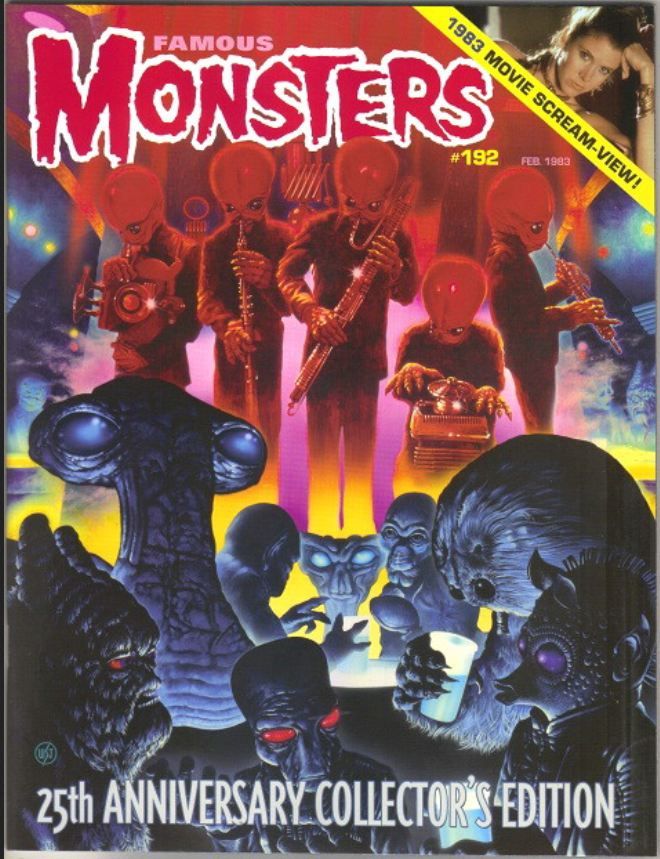 FAMOUS MONSTERS OF FILMLAND magazine side cover Issue 192 February 1983