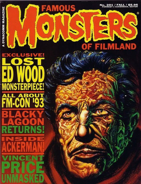 FAMOUS MONSTERS OF FILMLAND magazine side cover Issue 201 Fall 1993