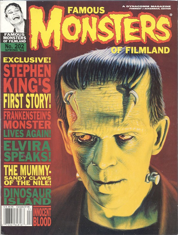 FAMOUS MONSTERS OF FILMLAND magazine side cover Issue 202 Spring 1994