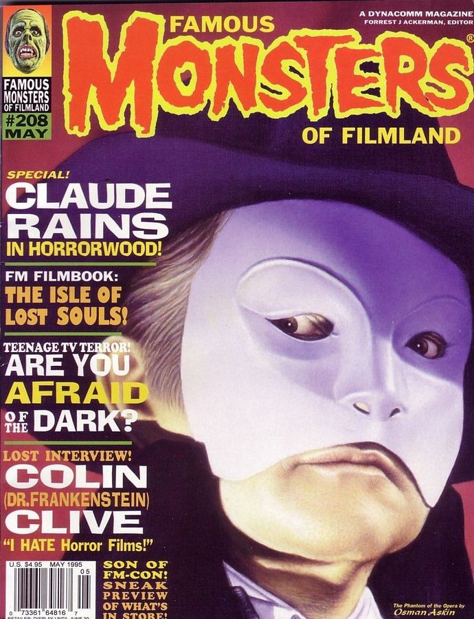FAMOUS MONSTERS OF FILMLAND magazine side cover Issue 208 May 1995