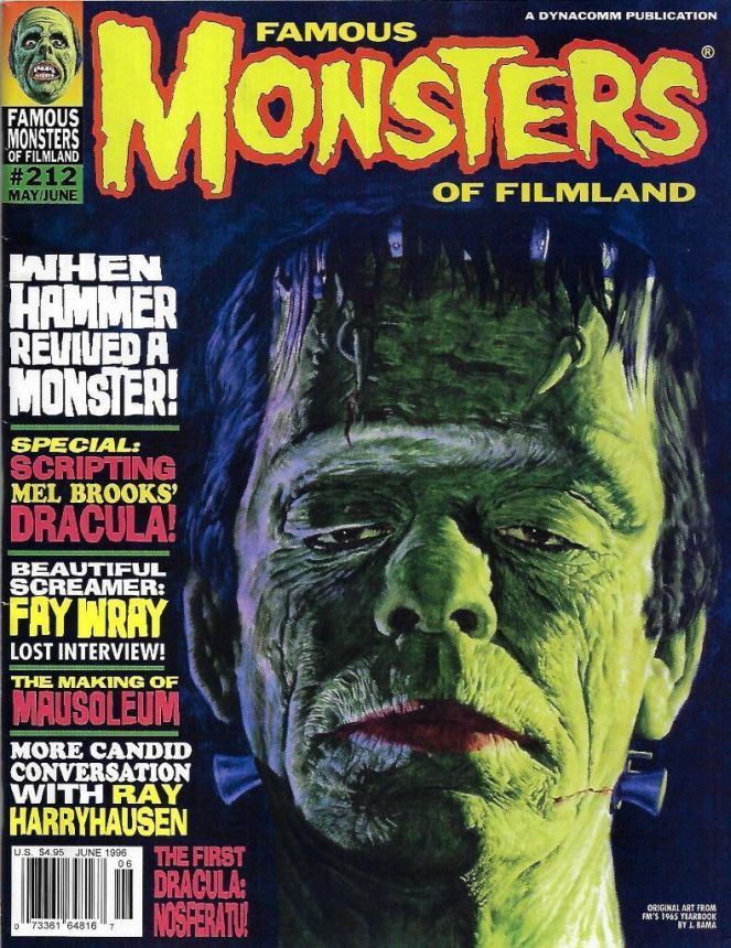 FAMOUS MONSTERS OF FILMLAND magazine side cover Issue 212 May/June 1996