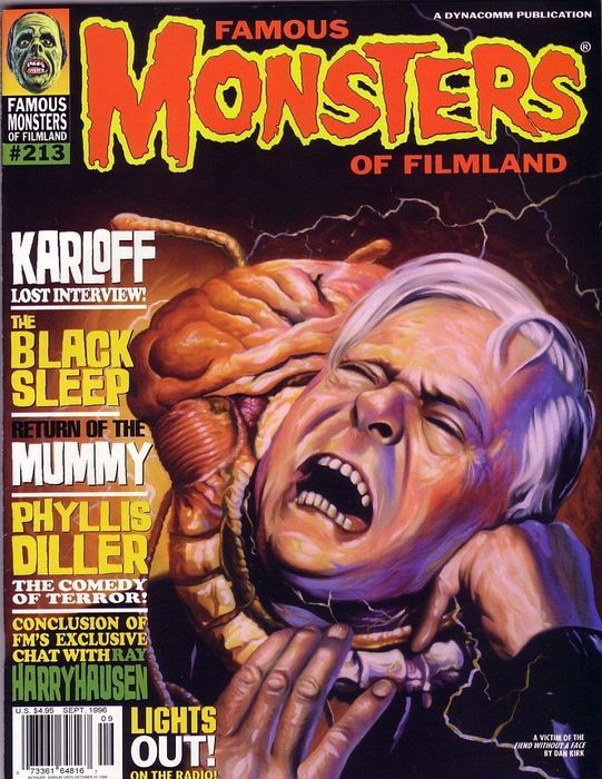 FAMOUS MONSTERS OF FILMLAND magazine side cover Issue 213  1996
