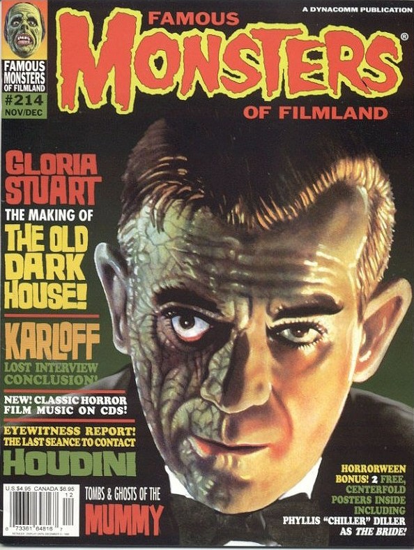 FAMOUS MONSTERS OF FILMLAND magazine side cover Issue 214 November/December 1996