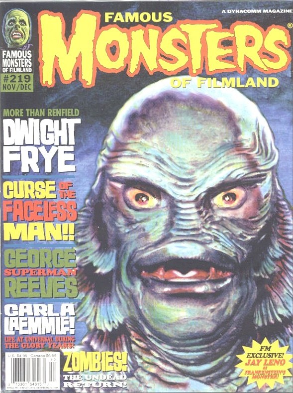 FAMOUS MONSTERS OF FILMLAND magazine side cover Issue 219 November/December 1997