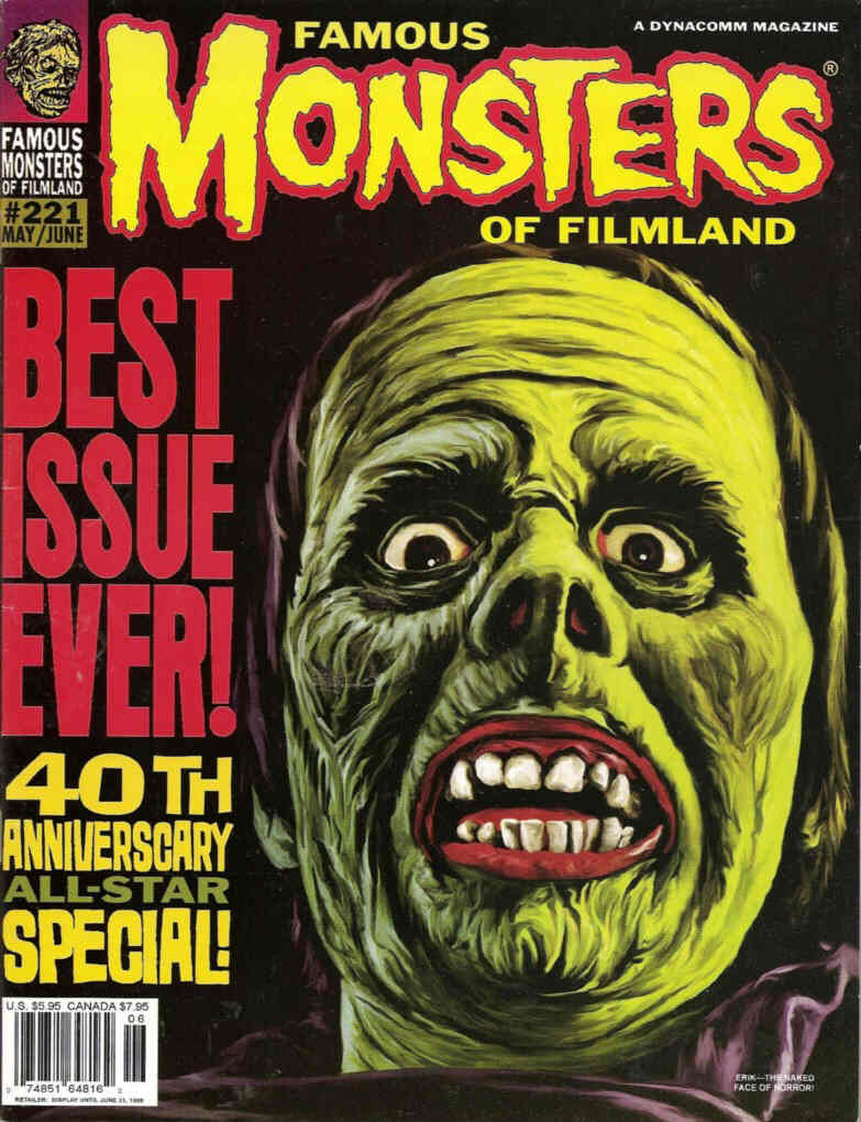 FAMOUS MONSTERS OF FILMLAND magazine side cover Issue 221 May/June 1998