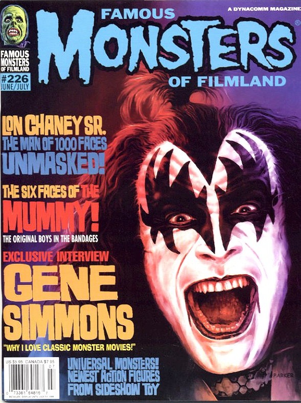 FAMOUS MONSTERS OF FILMLAND magazine side cover Issue 226 June/July 1999