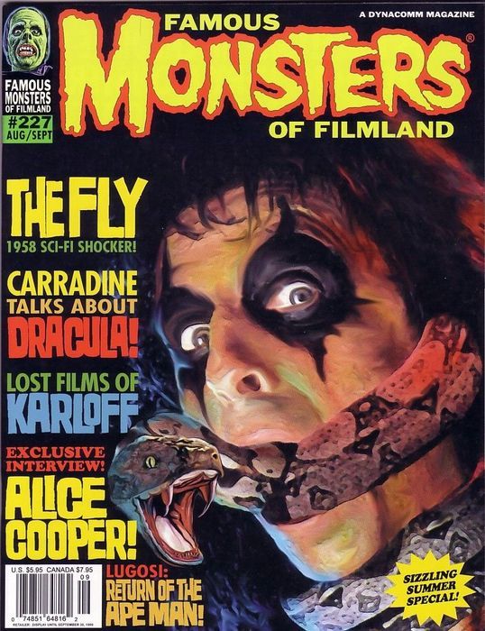 FAMOUS MONSTERS OF FILMLAND magazine side cover Issue 227 August/September 1999