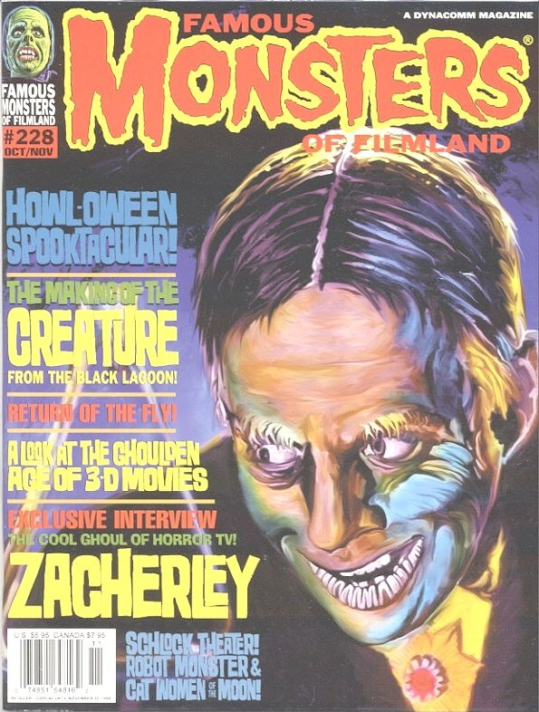 FAMOUS MONSTERS OF FILMLAND magazine side cover Issue 228 October/November 1999
