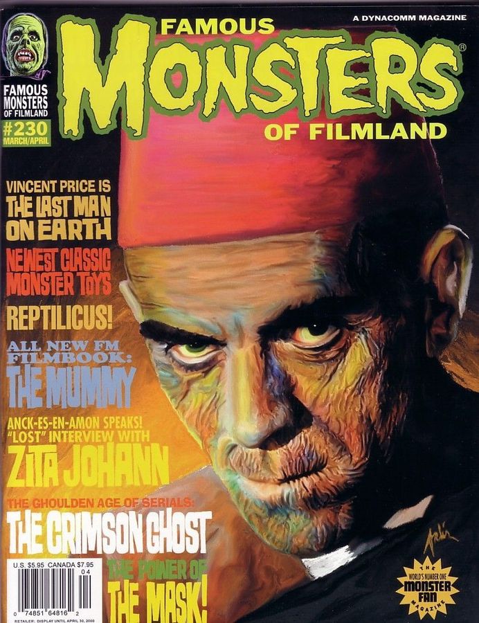 FAMOUS MONSTERS OF FILMLAND magazine side cover Issue 230 March/April 2000