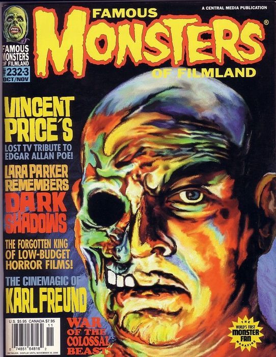 FAMOUS MONSTERS OF FILMLAND magazine side cover Issue 232/233 October/November 2000