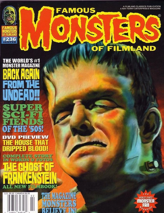 FAMOUS MONSTERS OF FILMLAND magazine side cover Issue 236 January/February 2004
