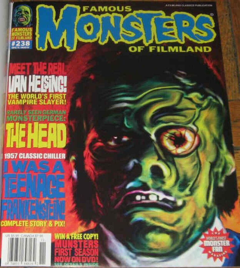 FAMOUS MONSTERS OF FILMLAND magazine side cover Issue 238  2004